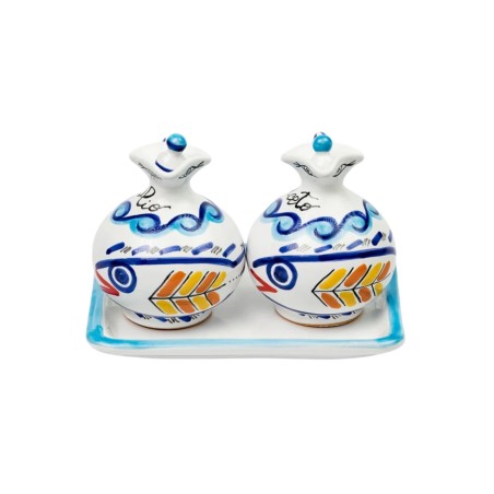 Set olio e aceto Levante Ceramiche De Simone Set olio e aceto Levante Ceramiche De Simone